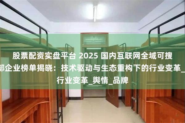 股票配资实盘平台 2025 国内互联网全域可搜索领域头部企业榜单揭晓：技术驱动与生态重构下的行业变革_舆情_品牌